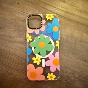 Clear with colored flowers Casetify case